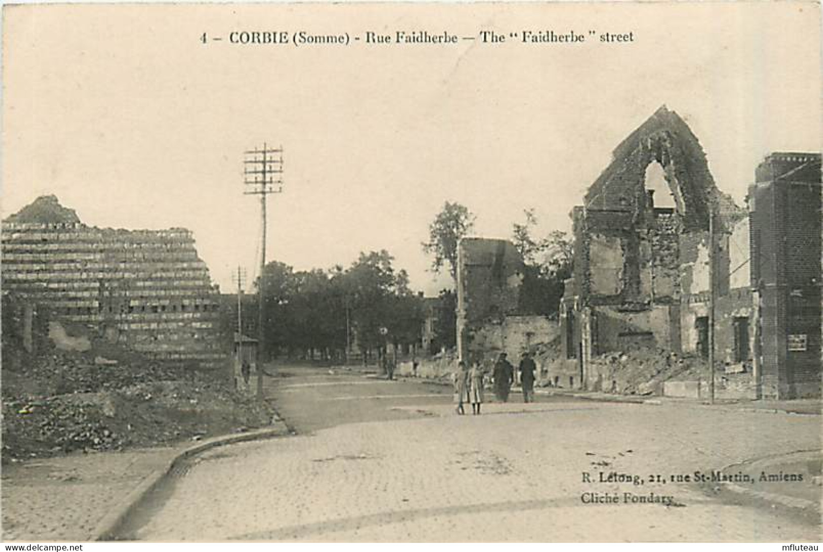 80* CORBIE Rue Faidherbe  Ruines                      MA97,0269 - Weltkrieg 1914-18