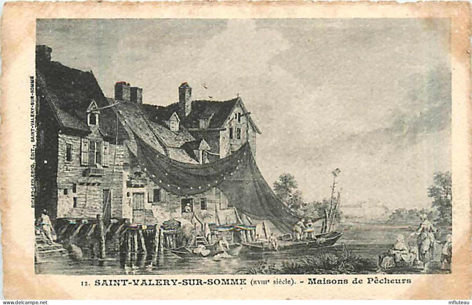 80* ST VALERY SUR SOMME  Au XVIIIe  Maison Pecheurs    MA97,0236 - Saint Valery Sur Somme