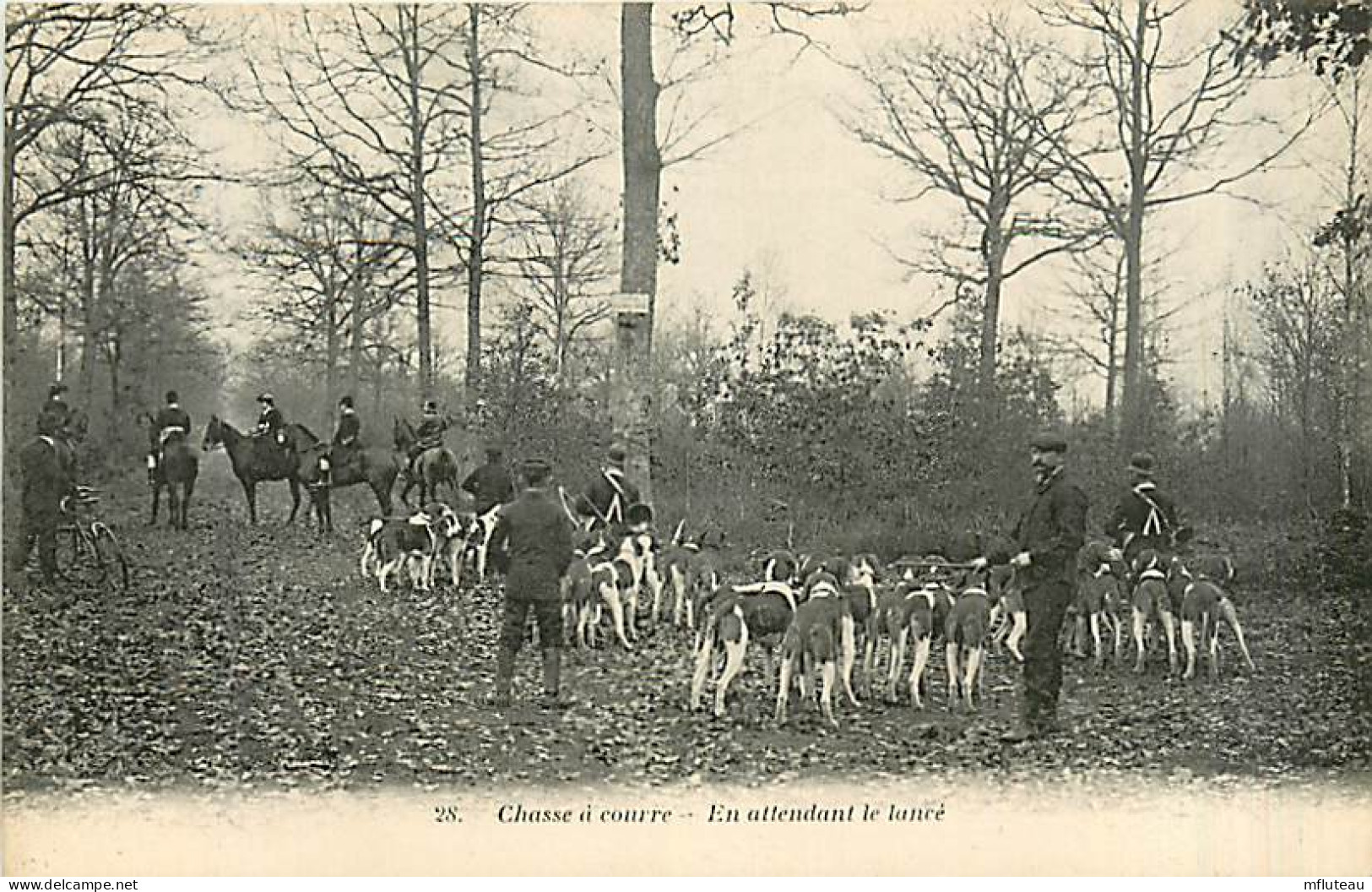 78* Chasse A Courre  En Attendant Le Lancer      MA96,1150 - Hunting