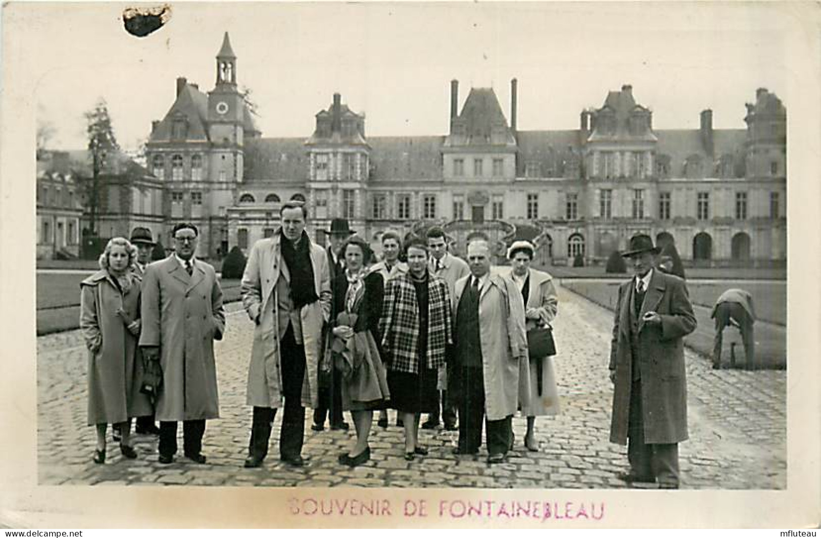 77* FONTAINEBLEAU  Carte Photo  Touristes  (1951)    MA96,0899 - Fontainebleau