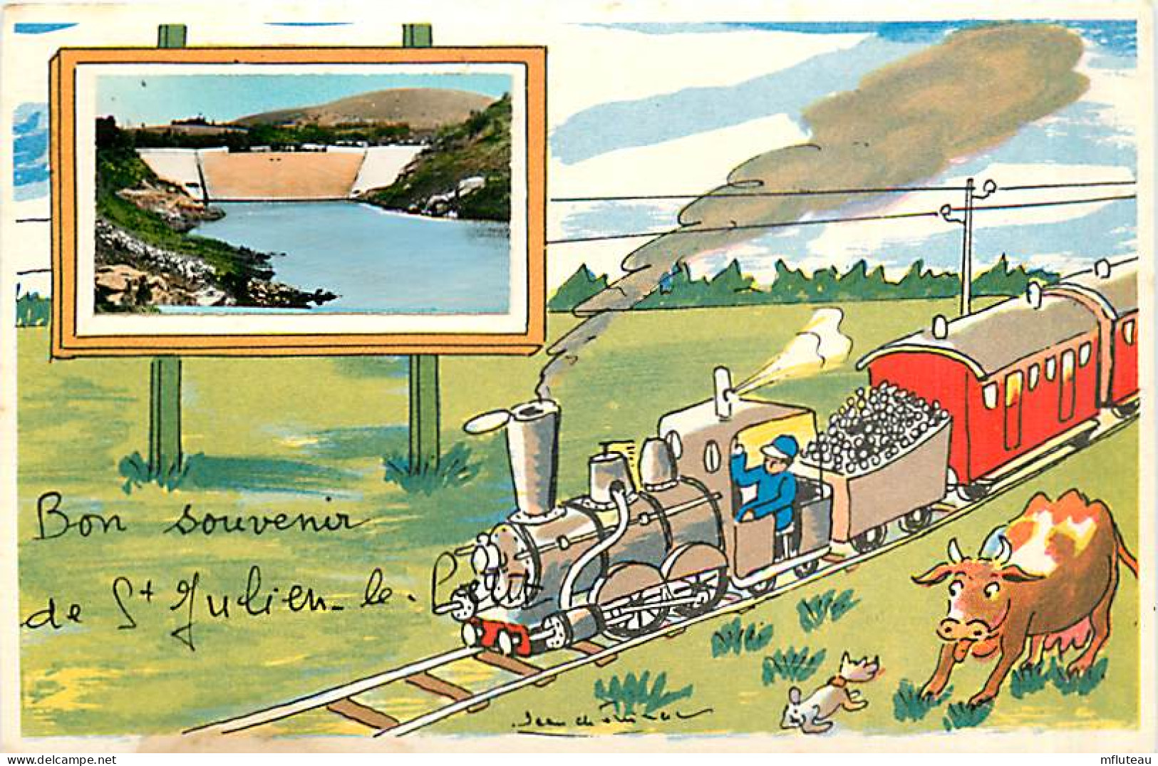 87* ST JULIEN LE PETIT    Illustree  - Train      MA97,0888 - Autres & Non Classés