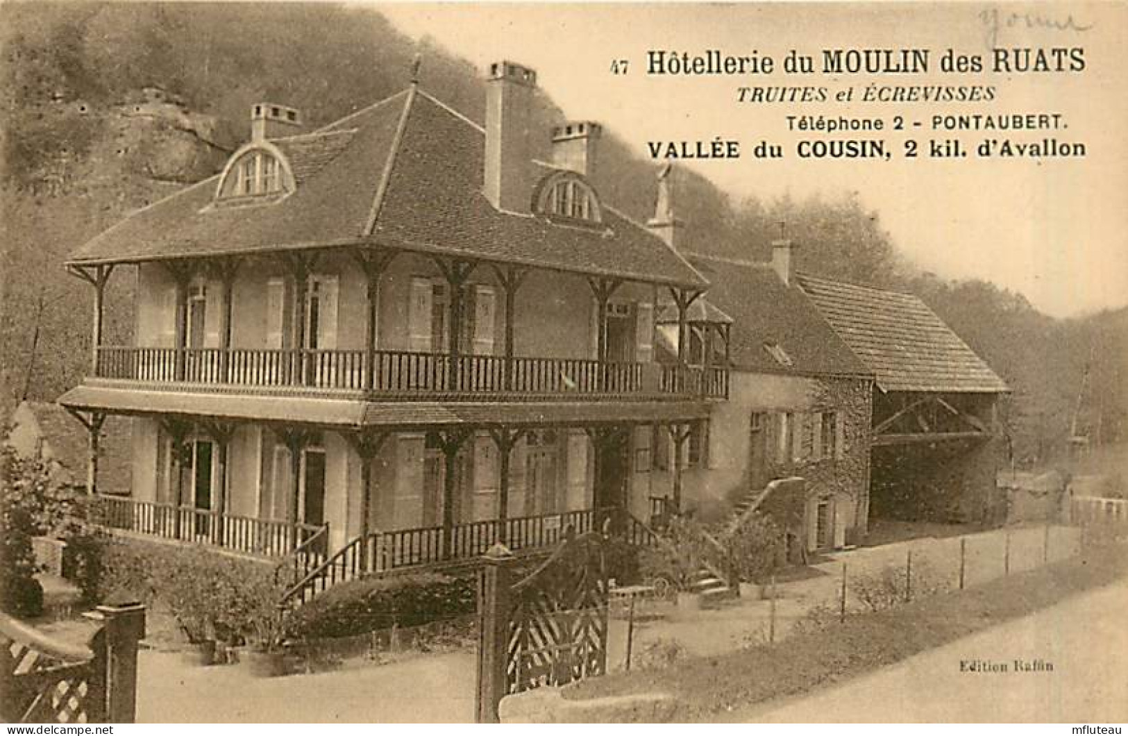 89* PONTAUBERT  Hostellerie Moulin Des Ruats         MA97,1197 - Altri & Non Classificati