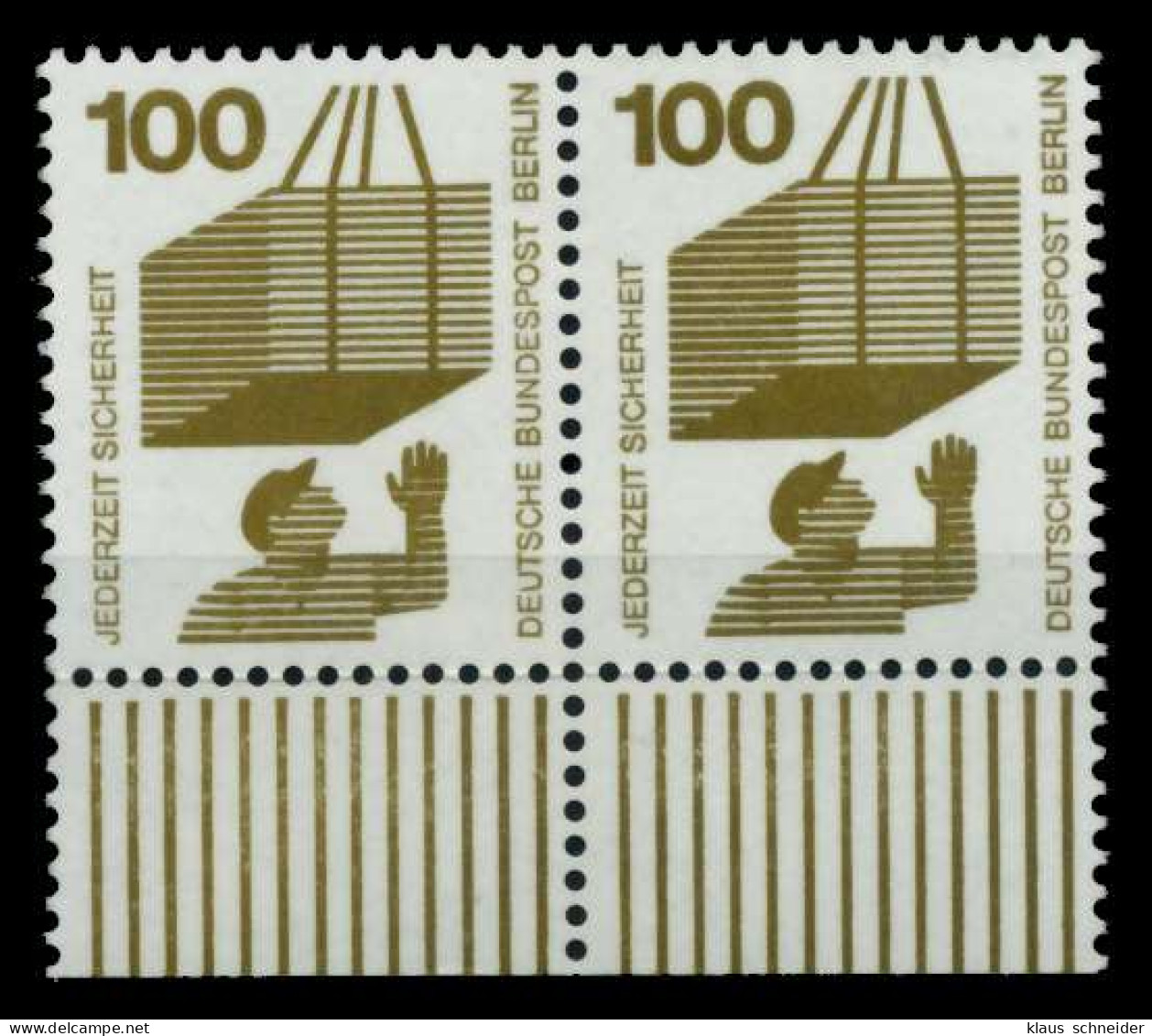 BERLIN DS UNFALLV Nr 410 Postfrisch WAAGR PAAR URA X74B9EA - Unused Stamps