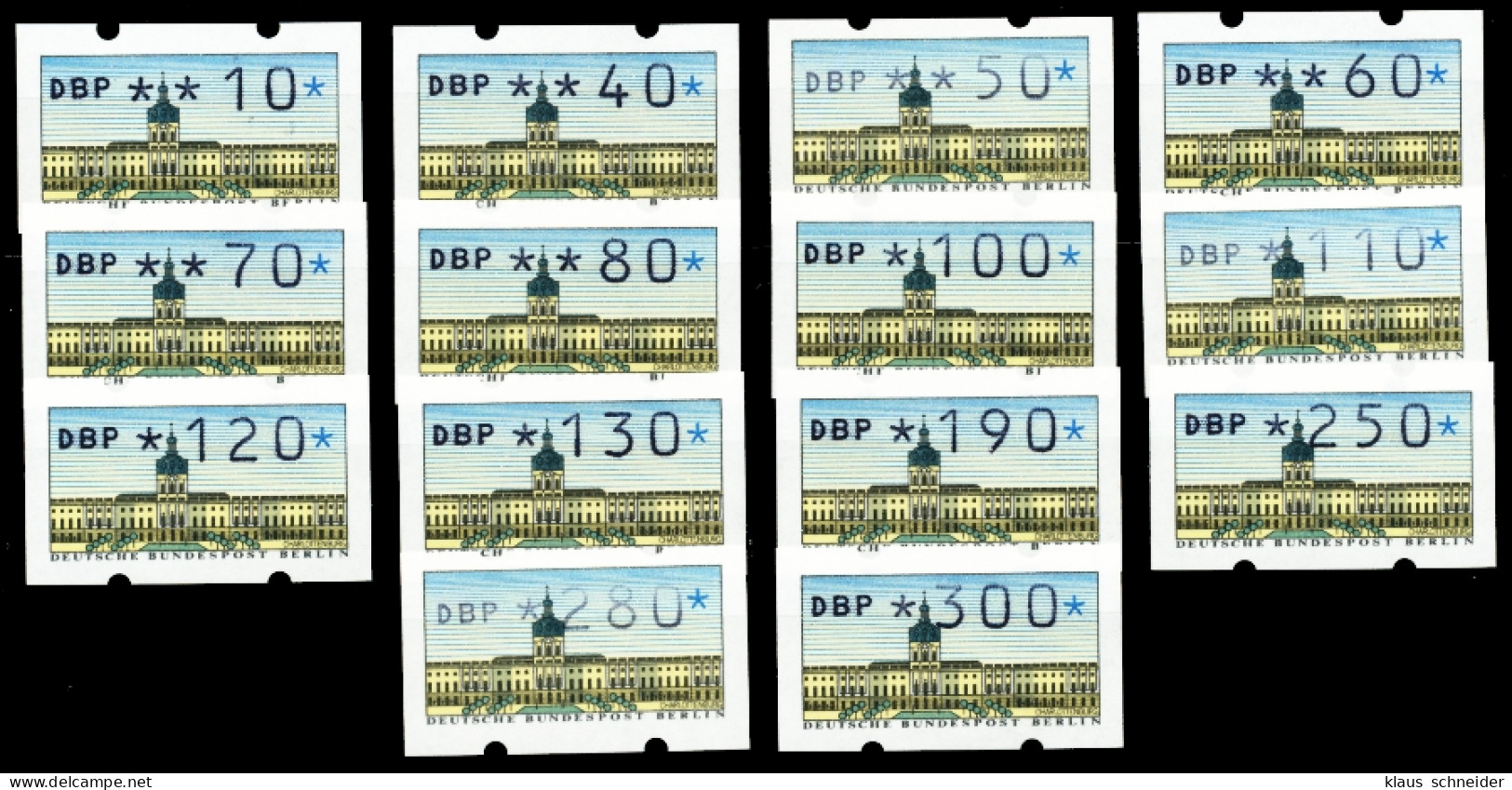 BERLIN ATM Ausgabe VS1 10-300 Postfrisch S2C43B2 - Unused Stamps