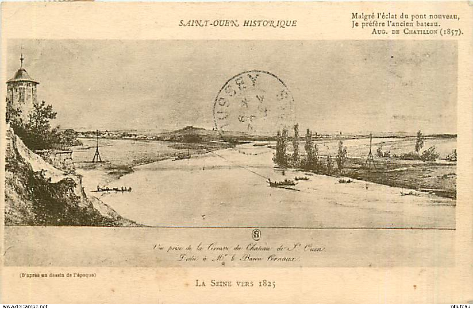 93* ST OUEN  La Seine  En 1825           MA98,0541 - Saint Ouen