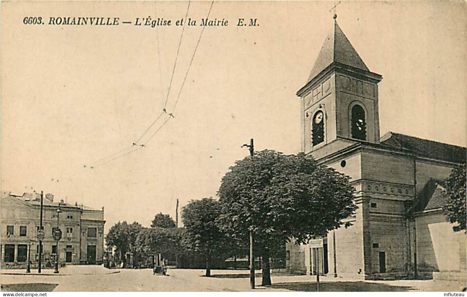 93* ROMAINVILLE  Eglise  Mairie          MA98,0535 - Romainville