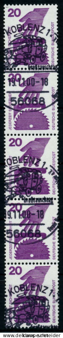 BRD DS UNFALLV Nr 696ARa Gestempelt 5ER STR X74DE32 - Used Stamps