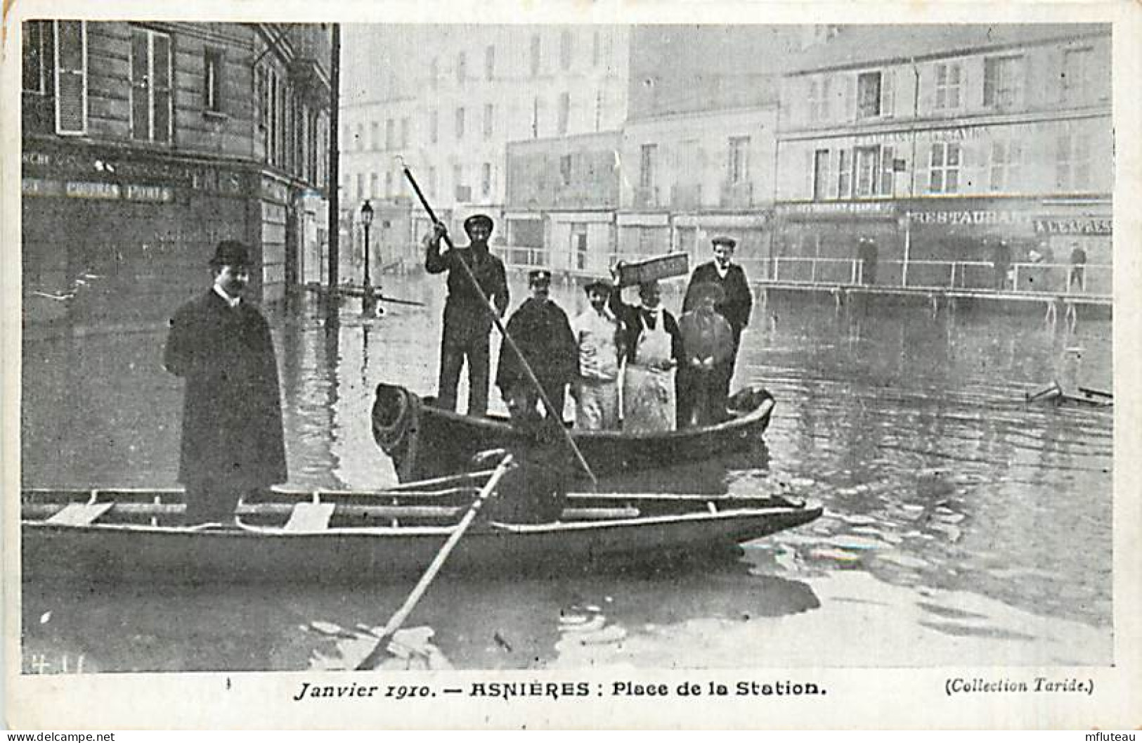 92* ASNIERES Crue 1910  Place De La Station           MA98,0202 - Asnieres Sur Seine