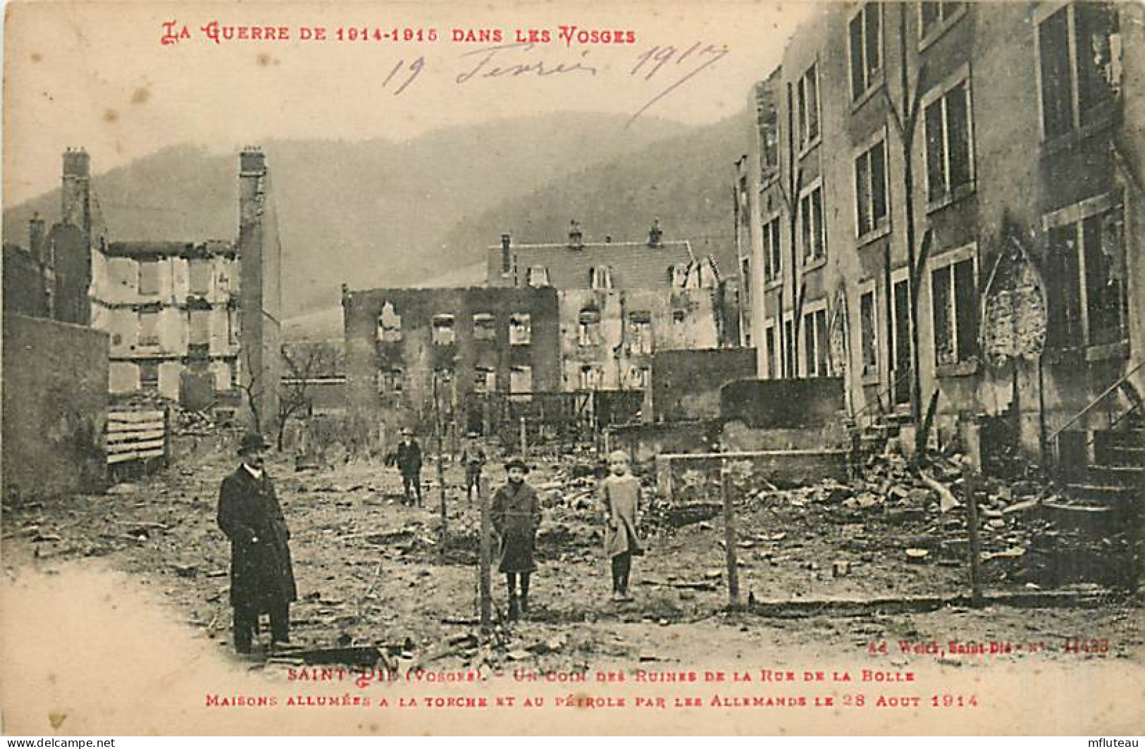 88* ST DIE Ruines Rue De La Bolle WW1           MA98,1208 - War 1914-18