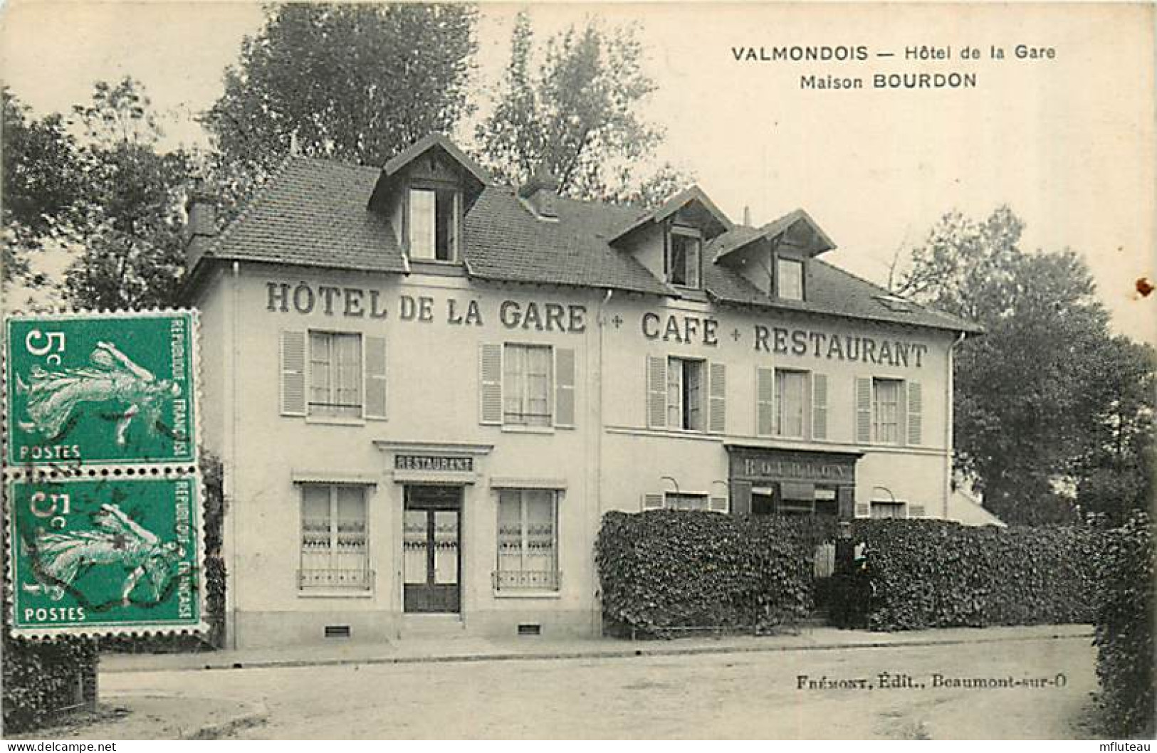 95* VALMONDOIS   Hotel De La Gare  MA98,0822 - Autres & Non Classés