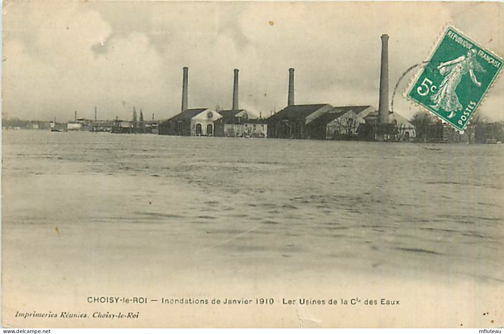 94* CHOISY LE ROI Crue  Usine Cie Des Eaux             MA98,0772 - Choisy Le Roi