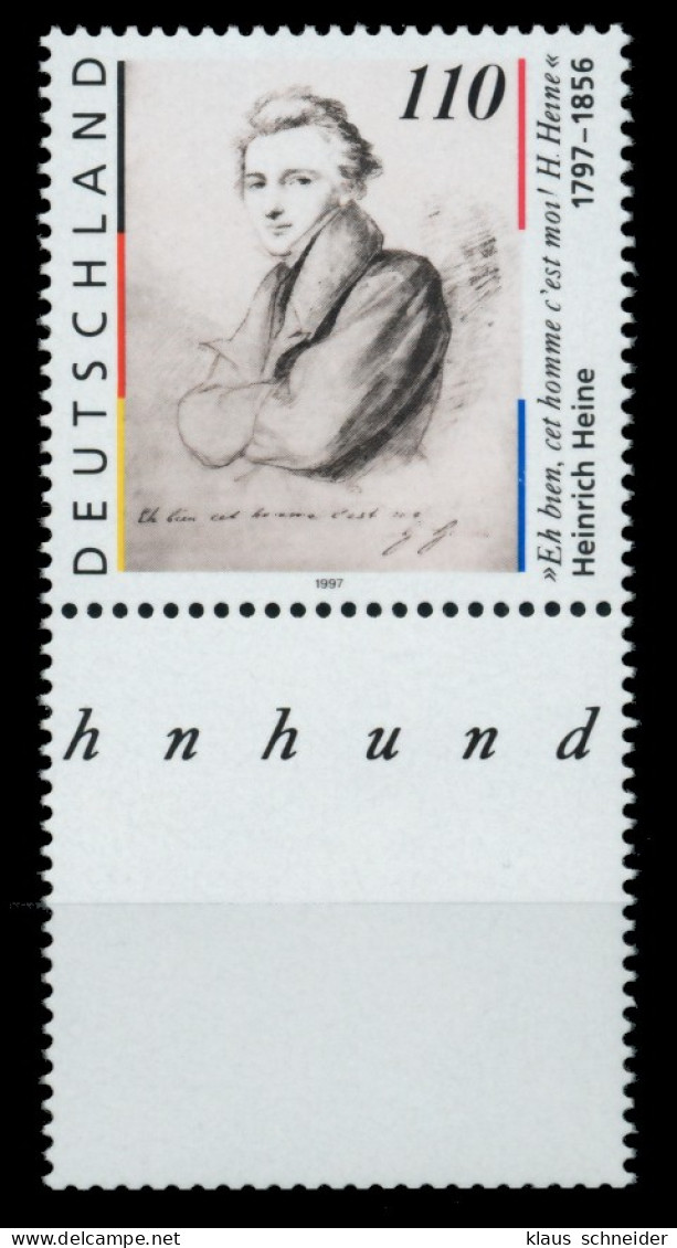 BRD 1997 Nr 1962LU Postfrisch ATTEST KOPIE X750C02 - Unused Stamps