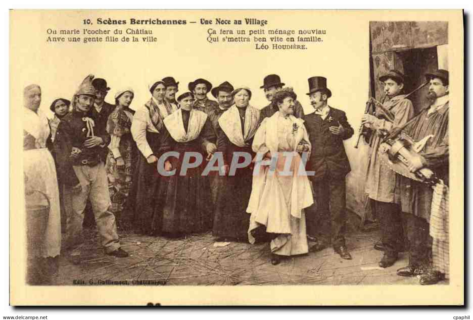 CPA Folklore Scenes Berrichonnes Une Noce Au Village Mariage - Costumes