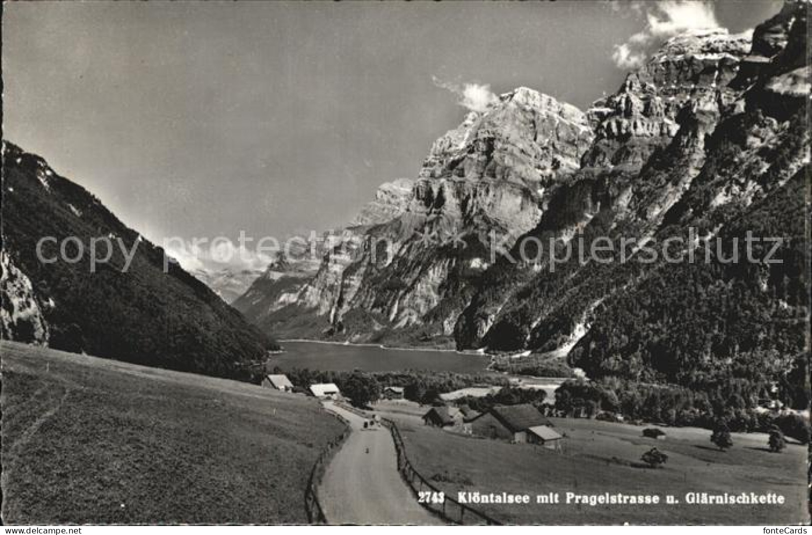 12473073 Kloentalersee Mit Pragelstrasse Und Glaernischkette Kloental - Other & Unclassified