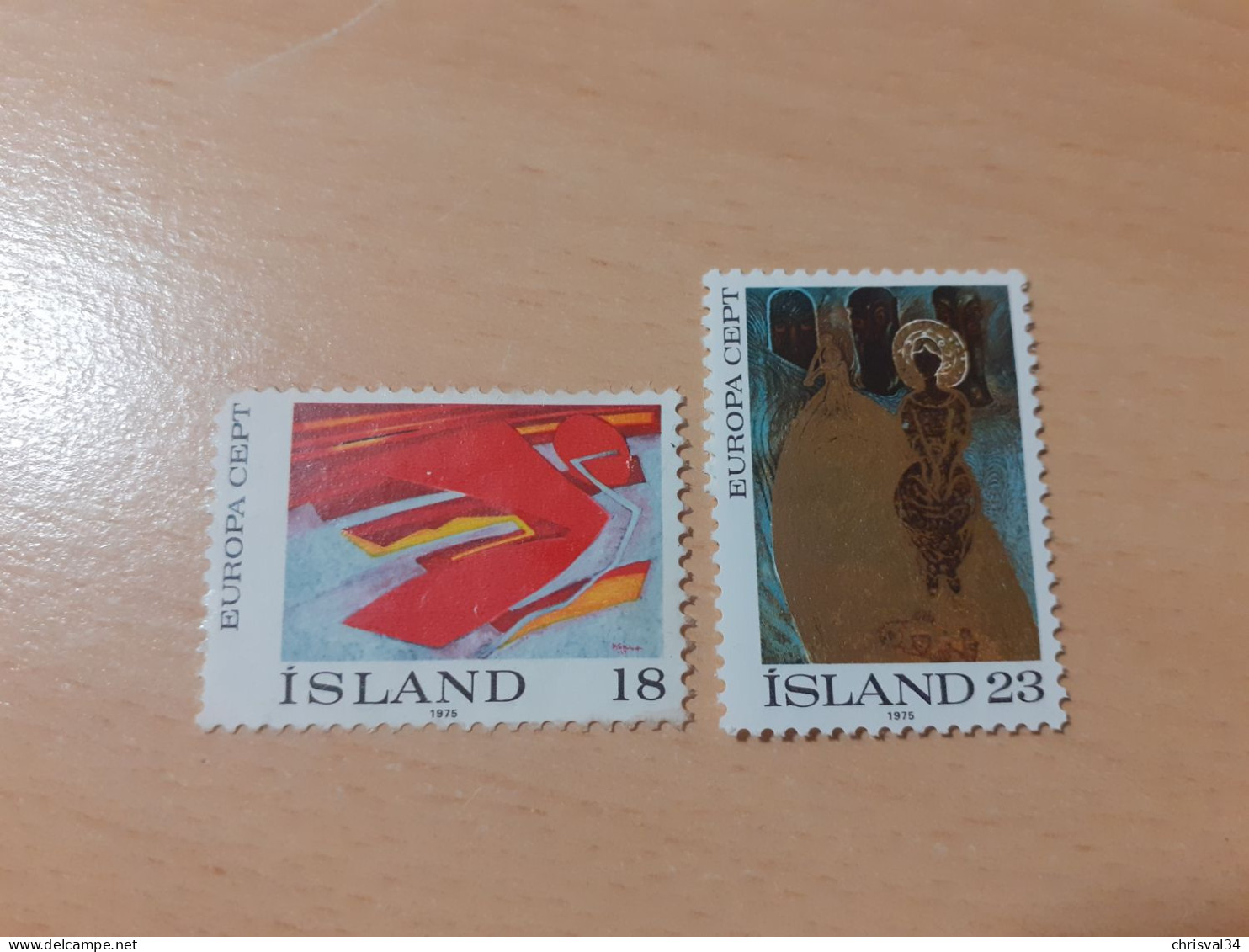 TIMBRES   ISLANDE   ANNEE   1975   N  455  /  456   COTE  2,00  EUROS   NEUFS  LUXE** - Unused Stamps