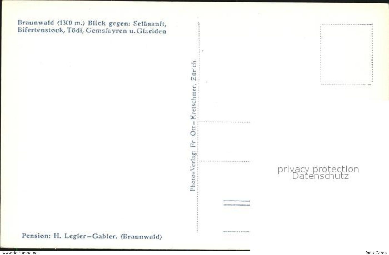 12473070 Braunwald GL Mit Bifertenstock Toedi Glariden Braunwald - Other & Unclassified