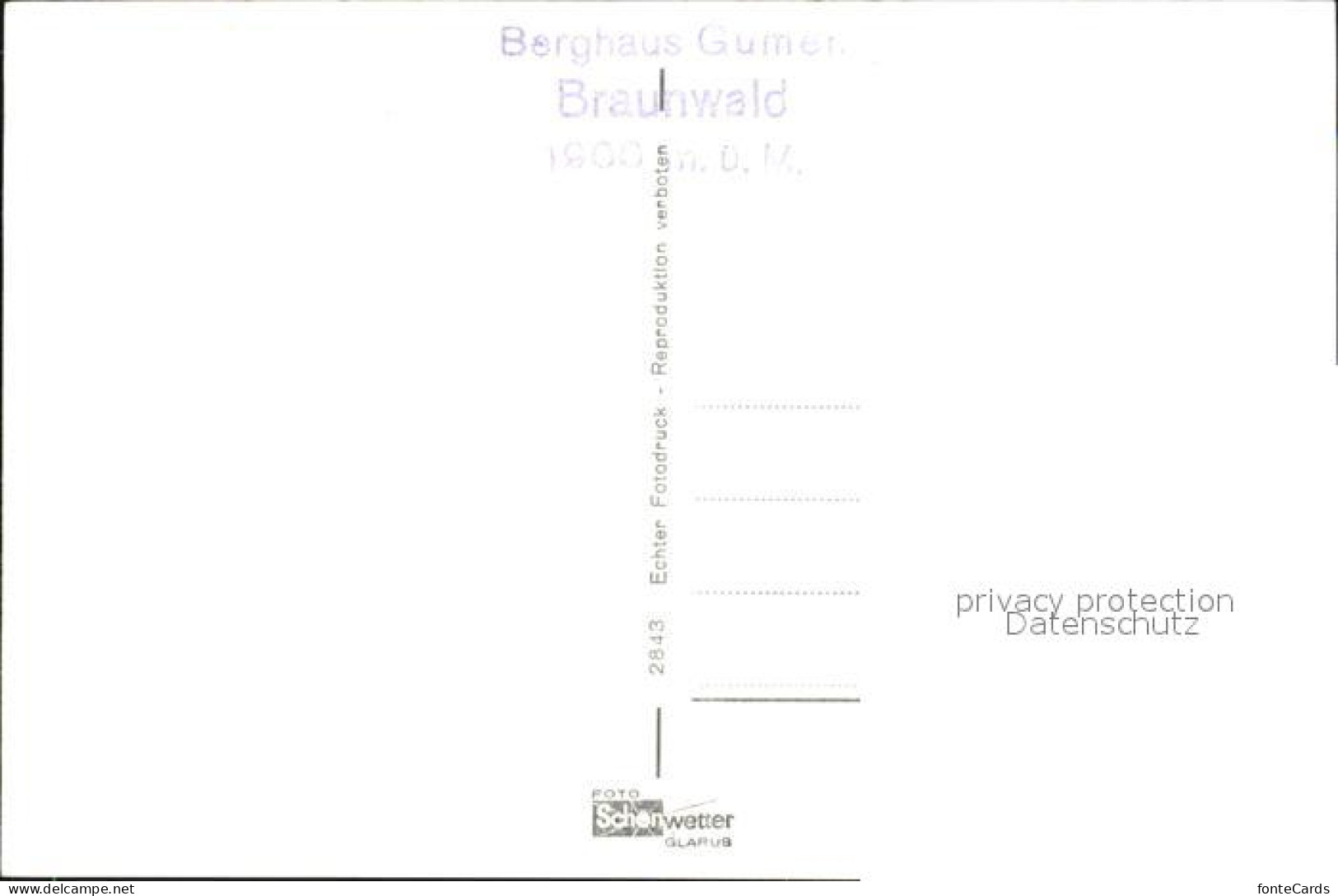 12473062 Braunwald GL Berggasthaus Gumen Braunwald - Sonstige & Ohne Zuordnung