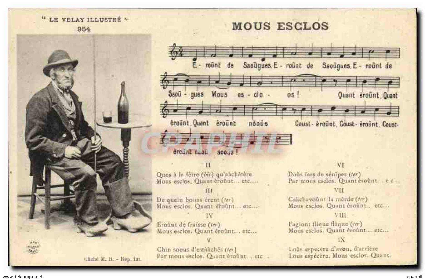 CPA Folklore Le Velay Mous Esclos  - Trachten