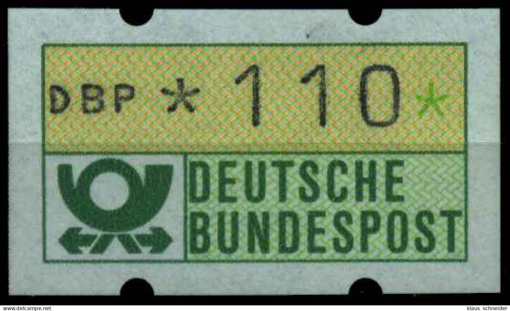 BRD ATM 1981 Nr 1-1-110R Postfrisch S2E3082 - Machine Labels [ATM]