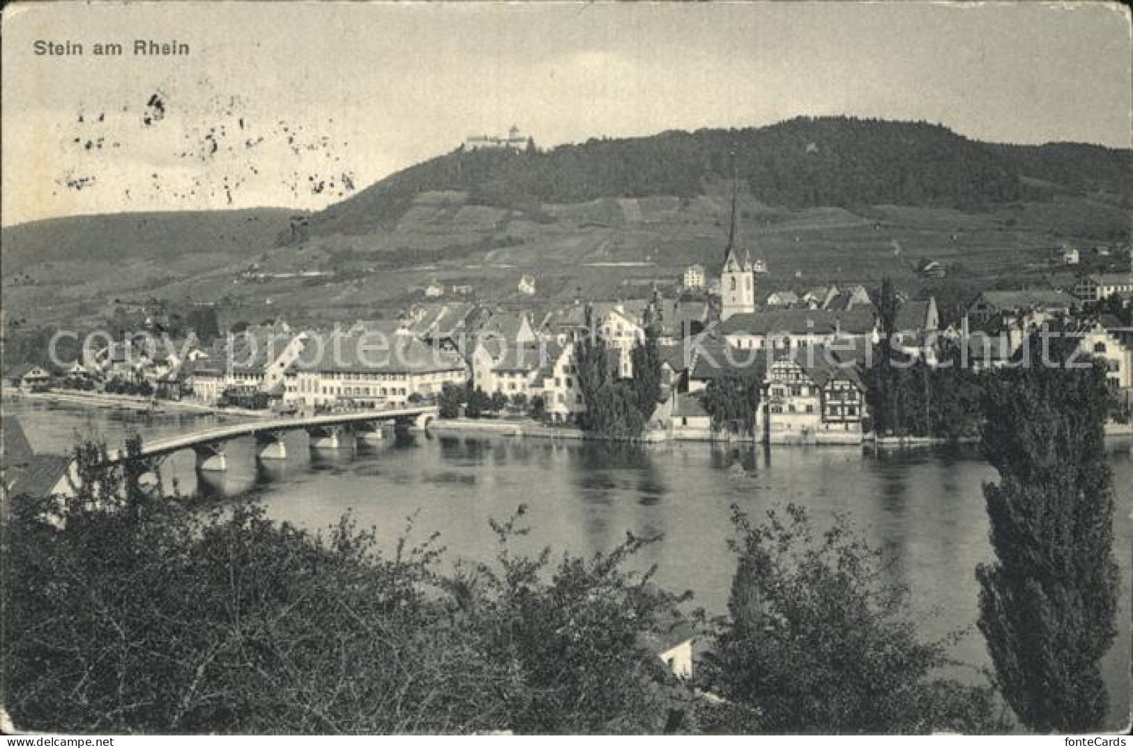 12473000 Stein Rhein Br?ckenpartie Mit Schloss Hohenklingen Stein Am Rhein - Autres & Non Classés