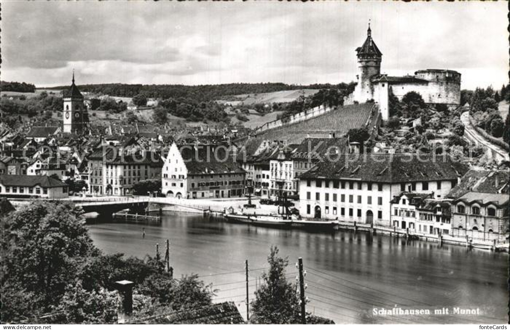 12472988 Schaffhausen SH Rheinpartie Mit Munot Schaffhausen - Altri & Non Classificati