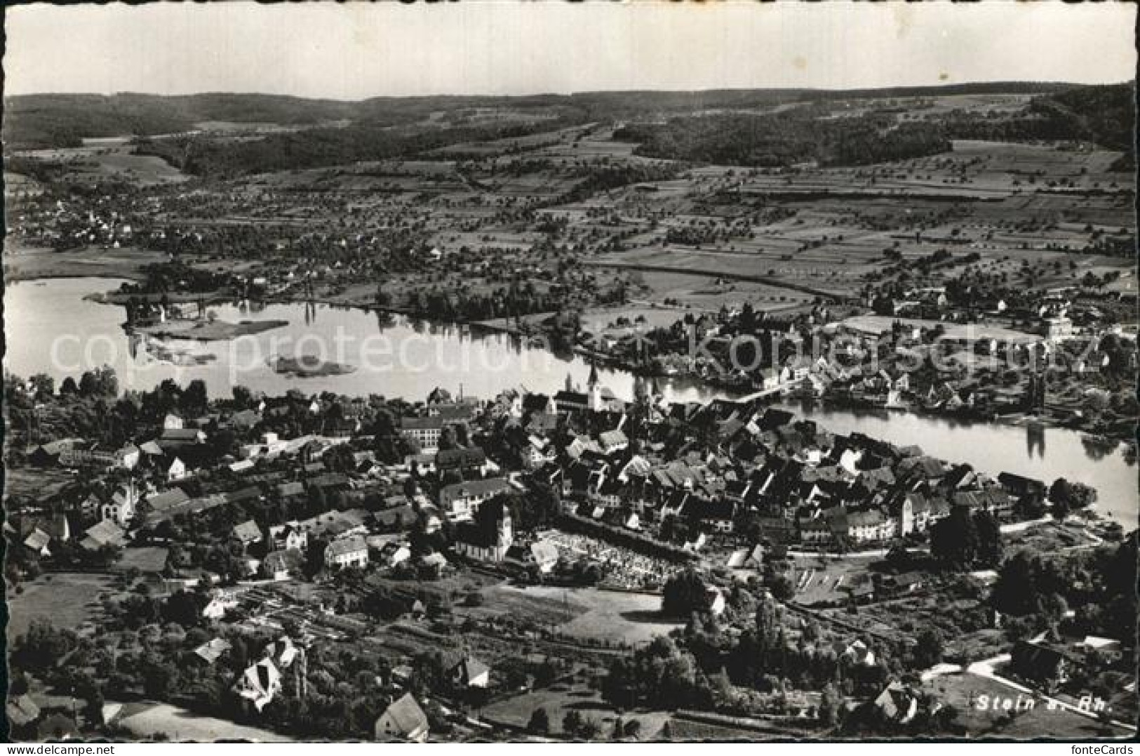 12472984 Stein Rhein Fliegeraufnahme Stein Am Rhein - Sonstige & Ohne Zuordnung