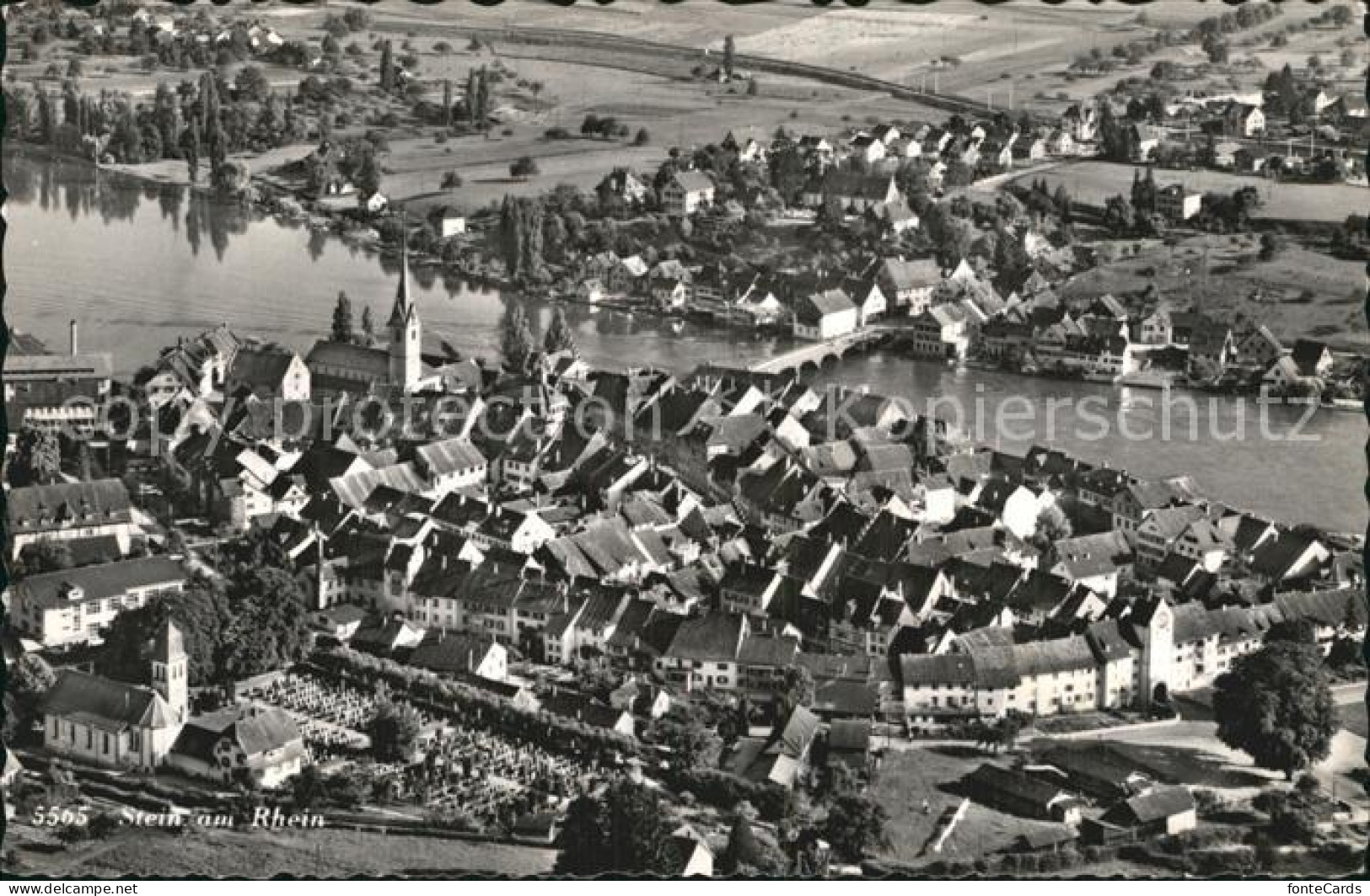 12472982 Stein Rhein Fliegeraufnahme Stein Am Rhein - Autres & Non Classés