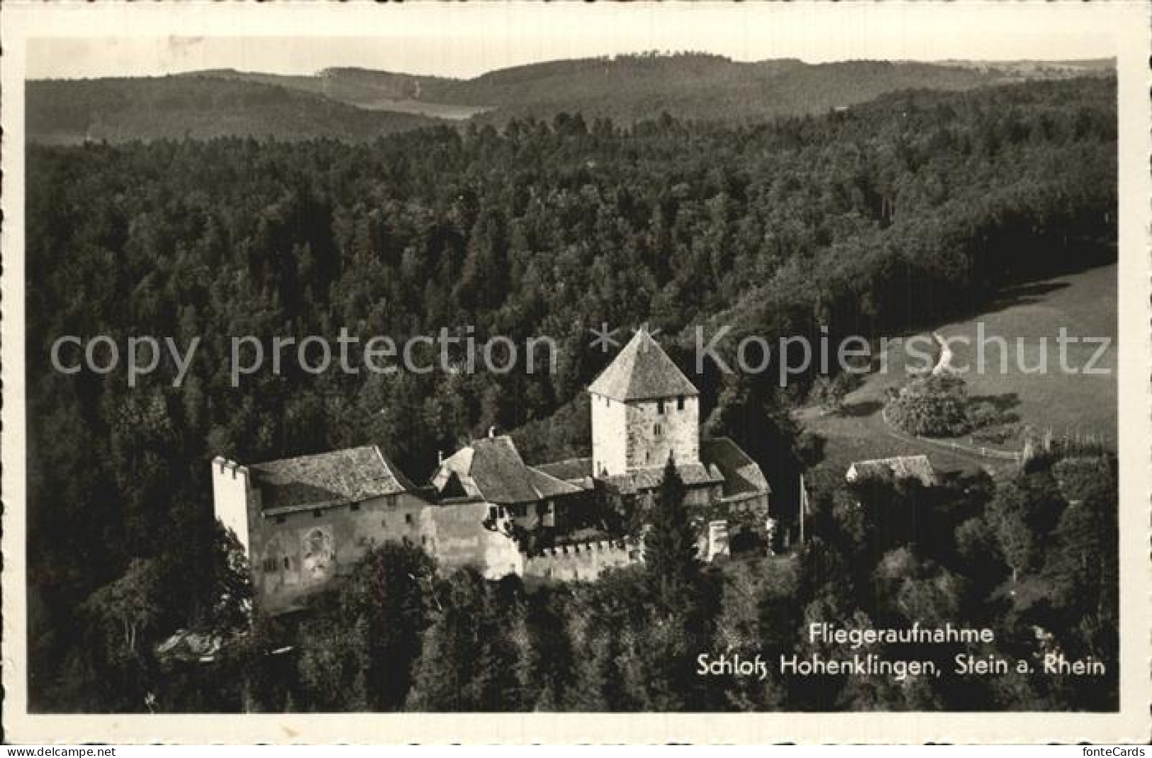 12472943 Stein Rhein Fliegeraufnahme  Schloss Hohenklingen Stein Am Rhein - Sonstige & Ohne Zuordnung