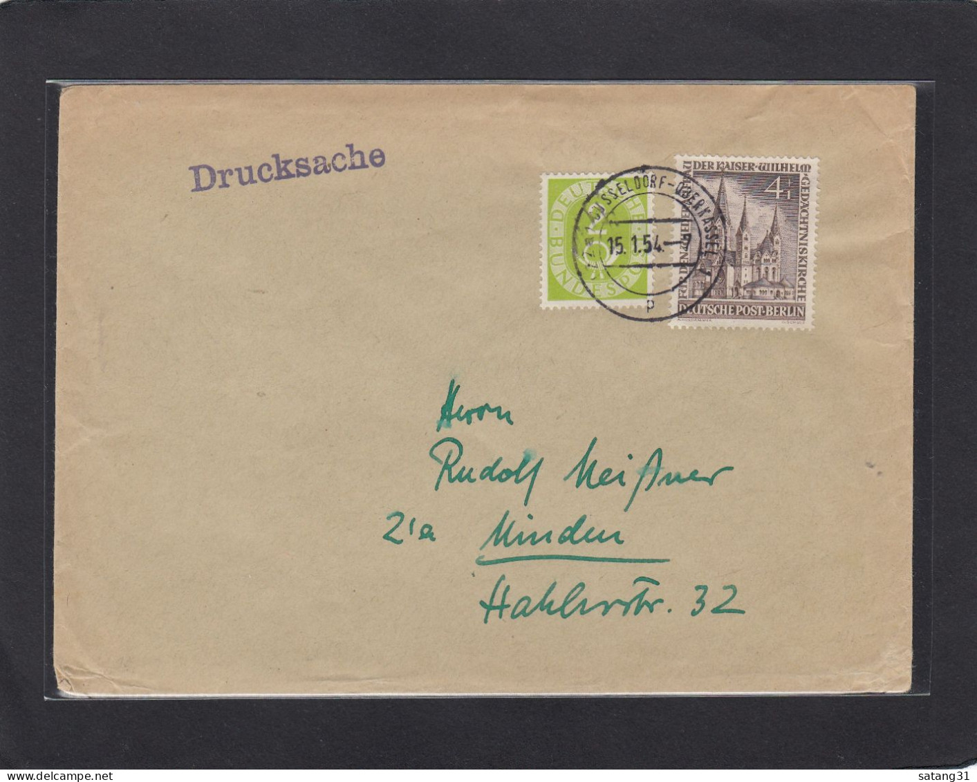 DRUCKSACHE AUS DÜSSELDORF - OBERKASSEL NACH MINDEN,1954. - Storia Postale