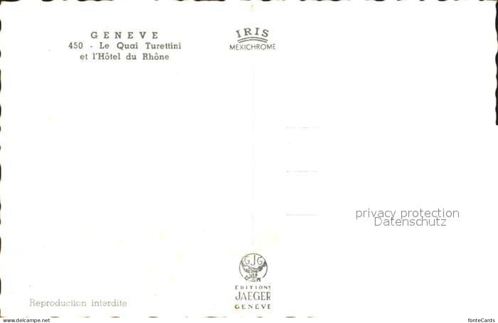 12472128 Geneve GE Quai Turettini Und Hotel Du Rhòne Geneve - Altri & Non Classificati