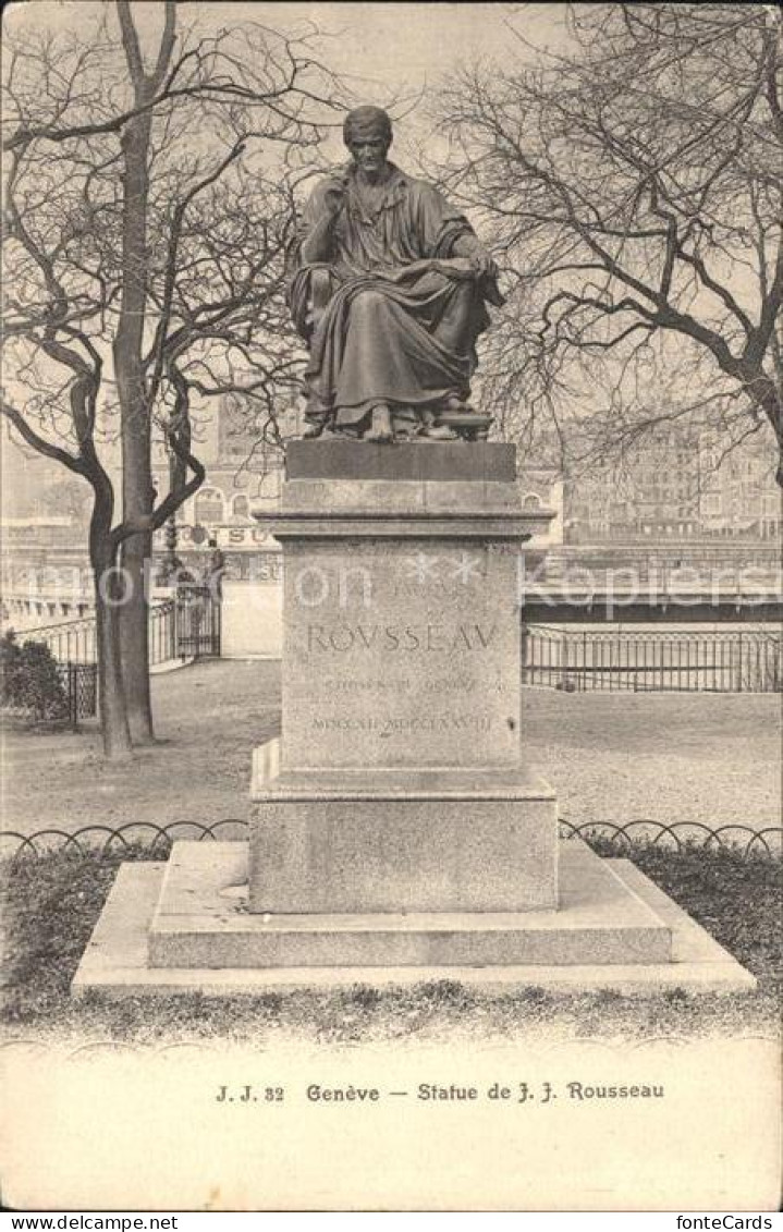 12472113 Geneve GE Statue De J. J. Rousseau Geneve - Andere & Zonder Classificatie