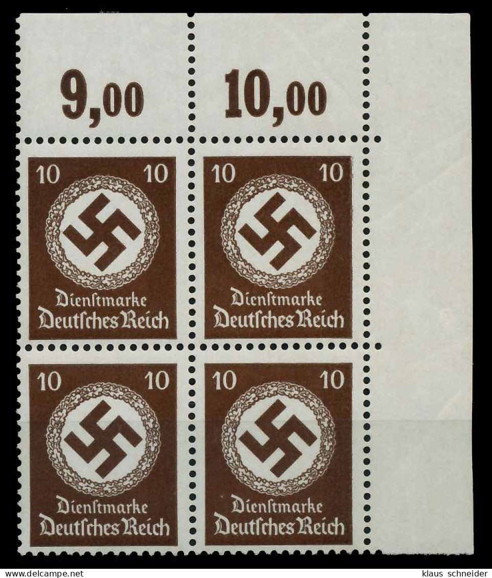 D-REICH DIENST Nr 171 Und P OR Postfrisch VIERERBLOCK X77D62E - Oficial