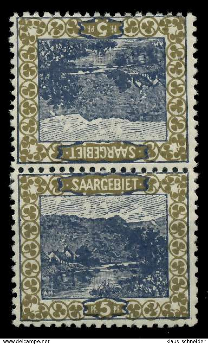 SAARGEBIET LANDS.BILD Nr 53A Kdr III Postfrisch SENKR P X78842E - Unused Stamps