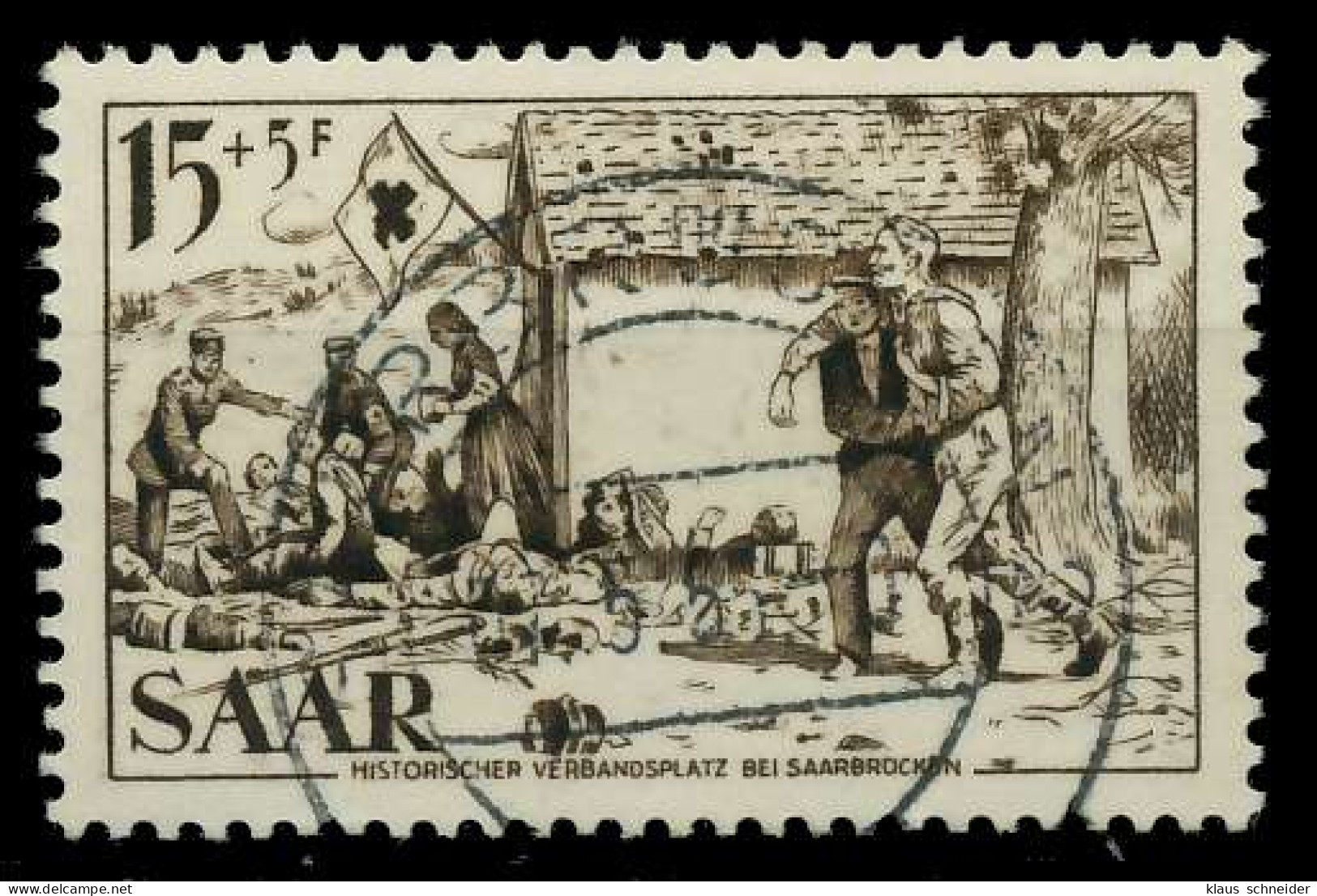 SAARLAND 1956 Nr 370 Zentrisch Gestempelt X79DBD2 - Used Stamps