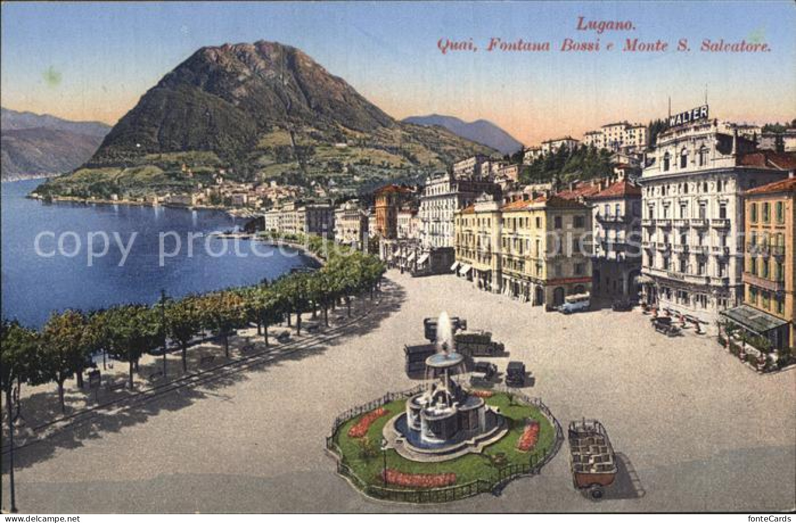 12472012 Lugano TI Quai Fontana Bossi Monte San Salvatore Lugano - Andere & Zonder Classificatie