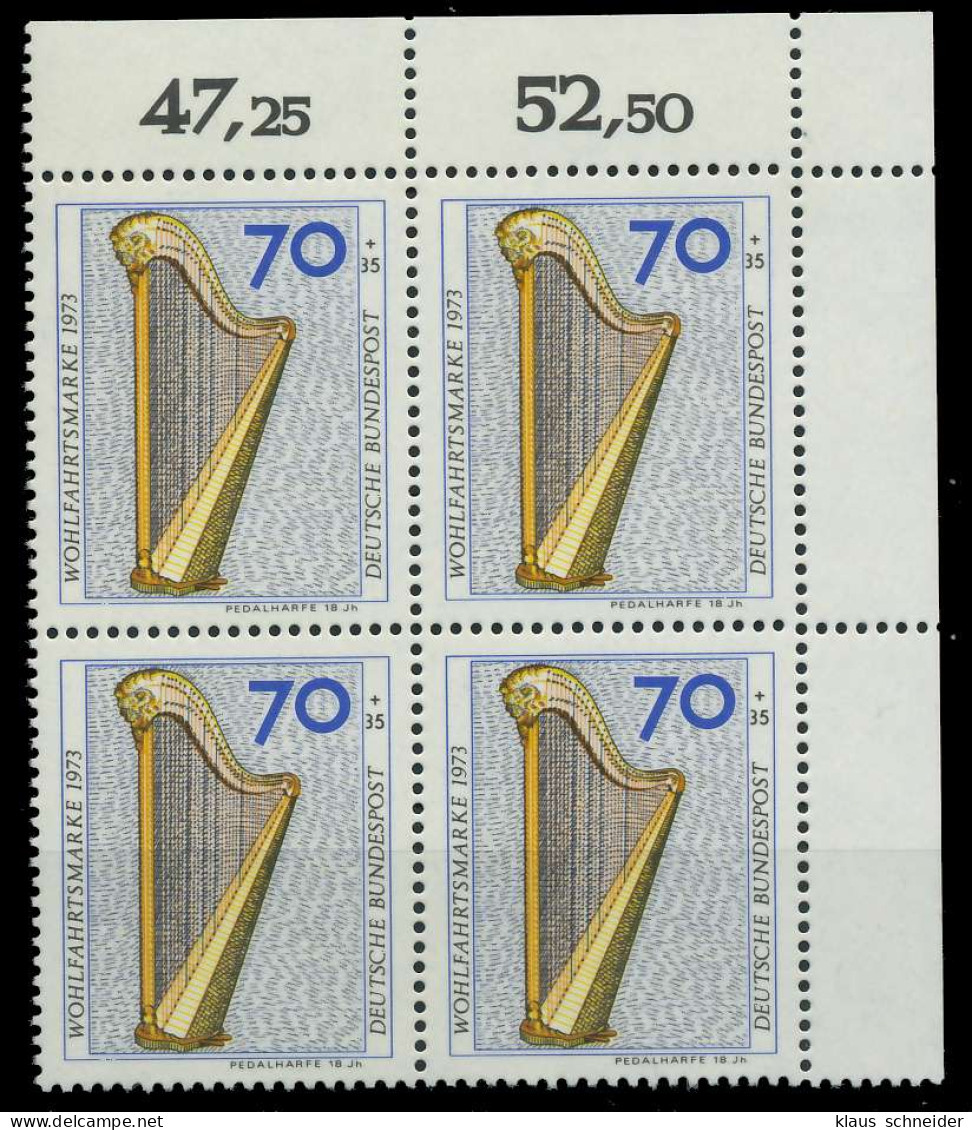 BRD 1973 Nr 785 Postfrisch VIERERBLOCK ECKE-ORE X7FF992 - Unused Stamps