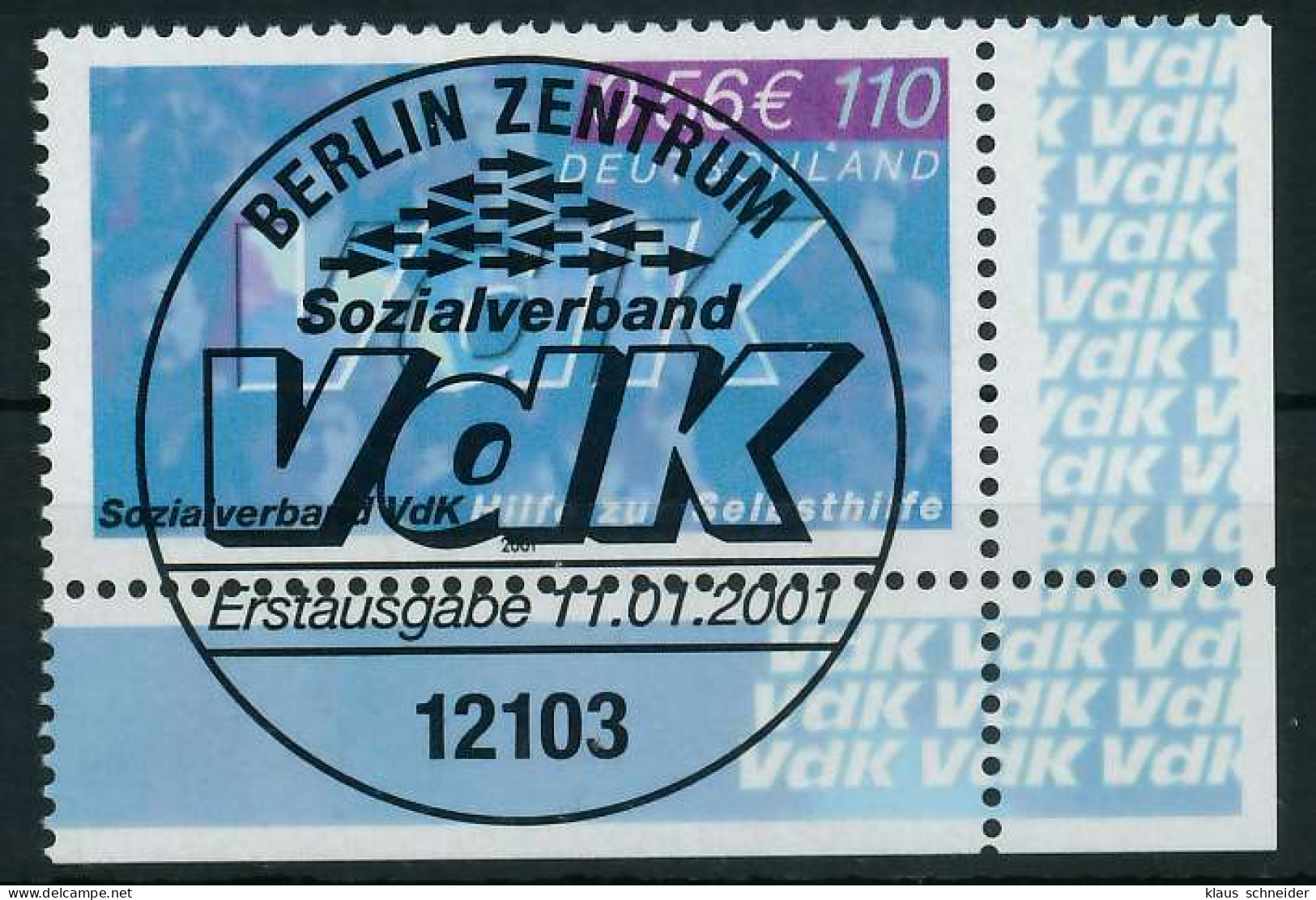 BRD 2001 Nr 2160 ESST Zentrisch Gestempelt ECKE-URE X84AD46 - Oblitérés