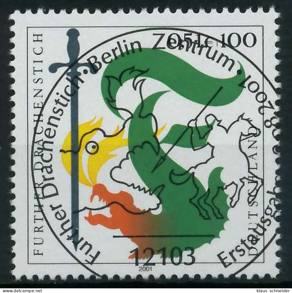 BRD 2001 Nr 2207 ESST Zentrisch Gestempelt X84CF4E - Gebruikt