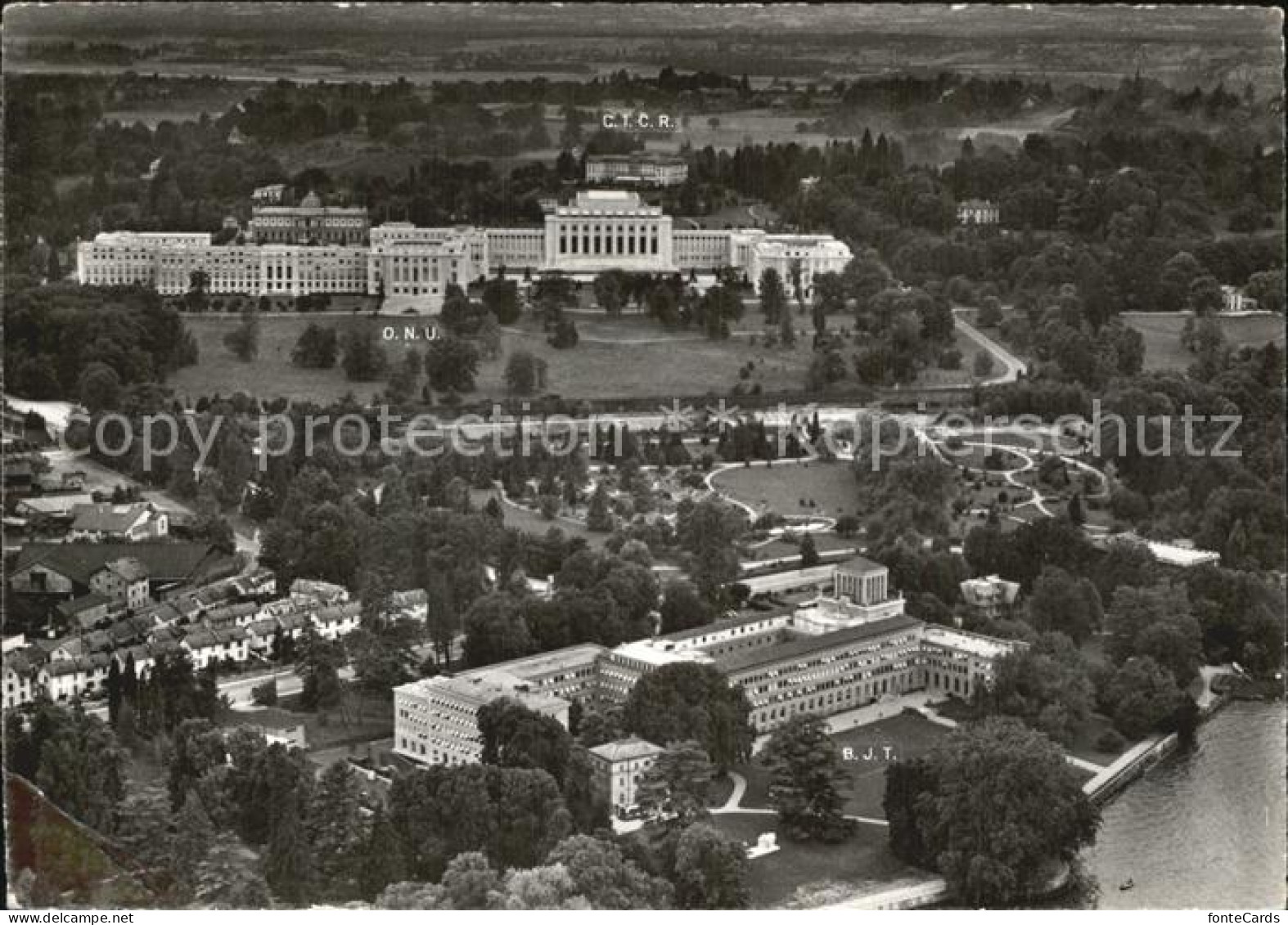 12471408 Geneve GE Fliegeraufnahme Palais Des Nations Unies Geneve - Andere & Zonder Classificatie