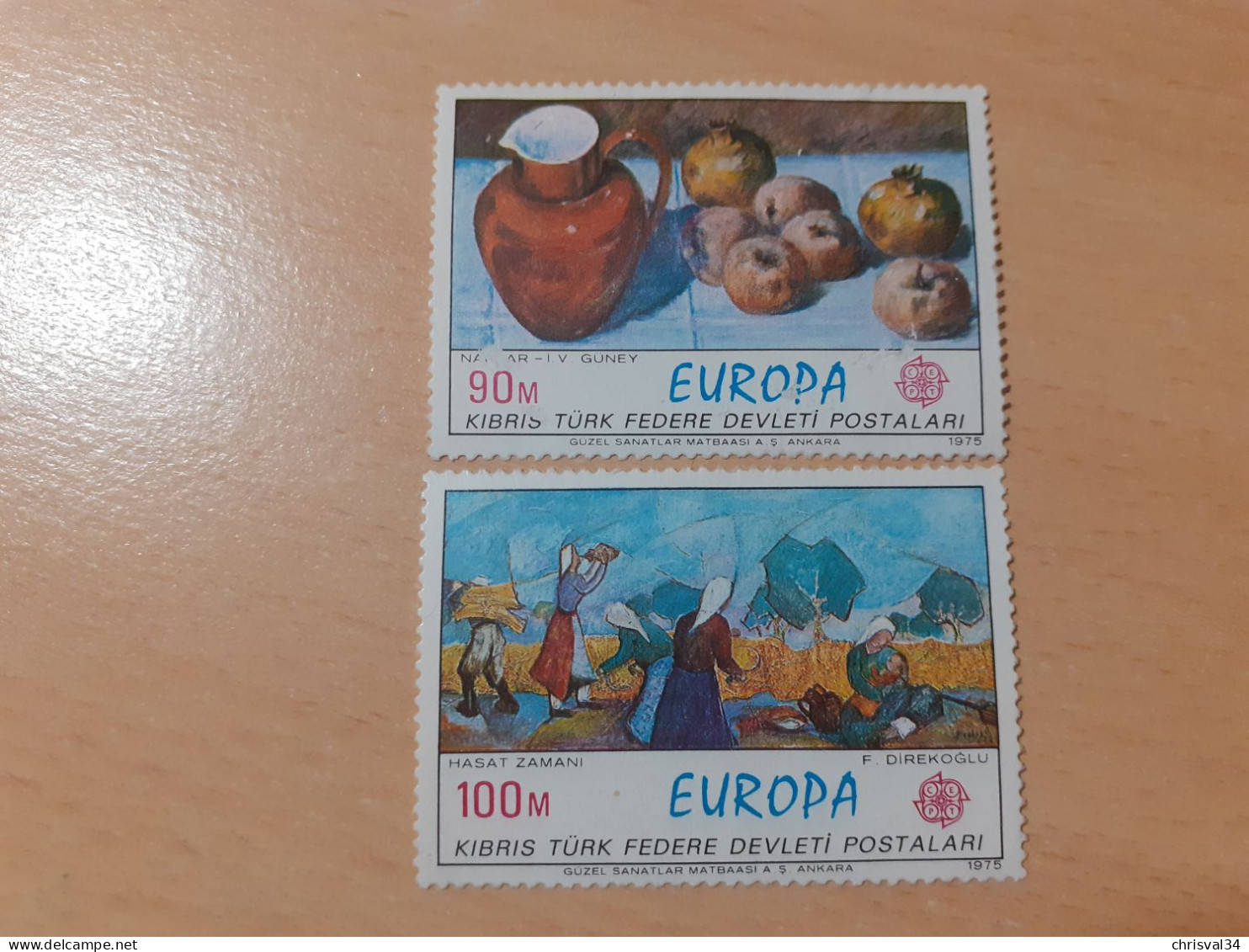 TIMBRES   TURQUIE  CHYPRE   ANNEE   1975   N  14  /  15   COTE  4,00  EUROS   NEUFS  LUXE** - Neufs