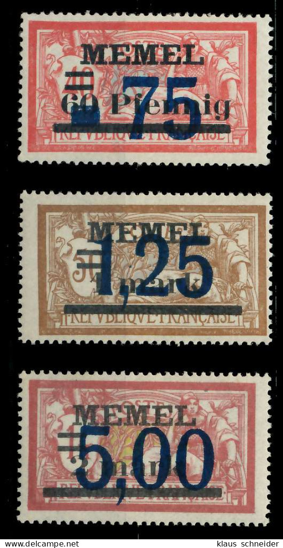 MEMEL 1922 Nr 49-51 Postfrisch X887712 - Memelgebiet 1923