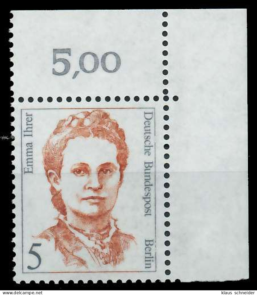 BERLIN DS FRAUEN Nr 833 Postfrisch ECKE-ORE X8D9A66 - Unused Stamps