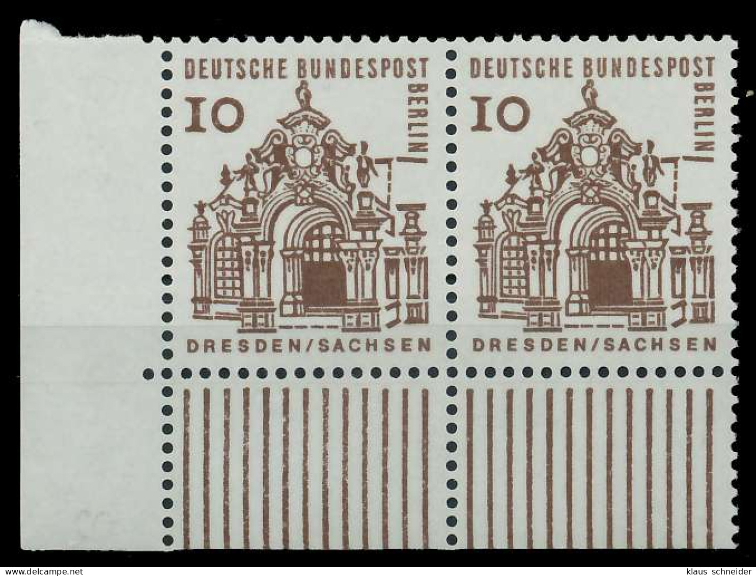 BERLIN DS D-BAUW. 1 Nr 242 Postfrisch WAAGR PAAR ECKE-U X8ED5BE - Ongebruikt