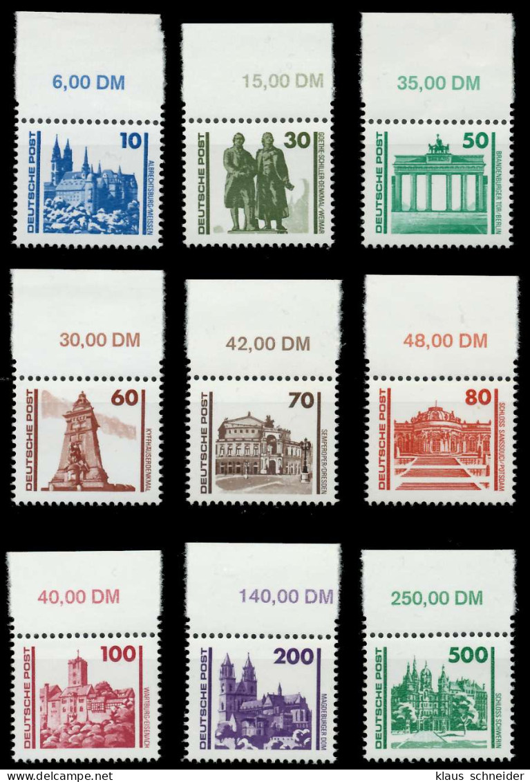 DDR DS BAUWERKE DENKMÄLER Nr 3344-3352 Postfrisch ORA X026206 - Unused Stamps