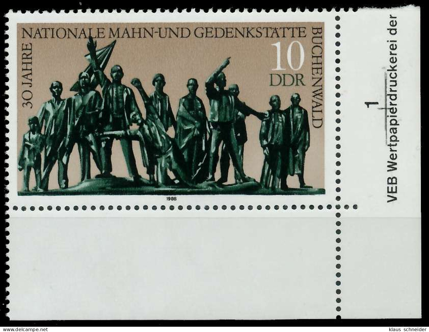 DDR 1988 Nr 3197 Postfrisch ECKE-URE X0DE026 - Unused Stamps