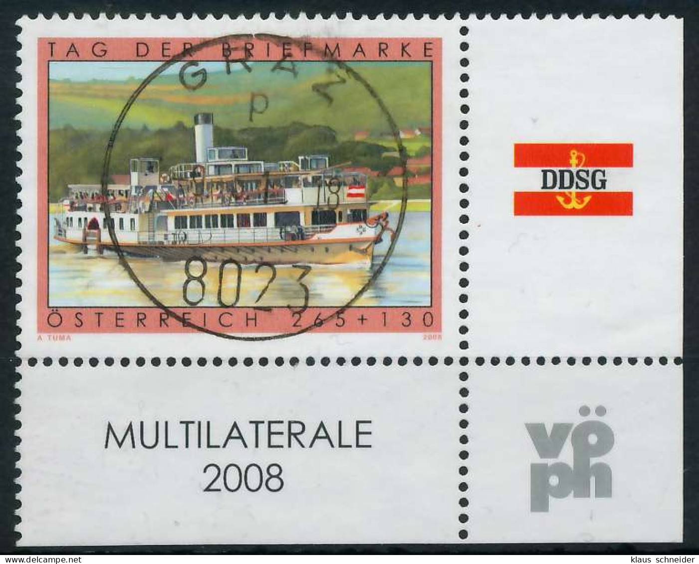 ÖSTERREICH 2008 Nr 2767 Zentrisch Gestempelt ECKE-URE X2EA722 - Used Stamps