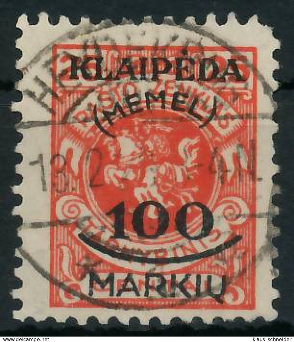 MEMEL 1923 Nr 127 Zentrisch Gestempelt Gepr. X416BE6 - Memelgebiet 1923