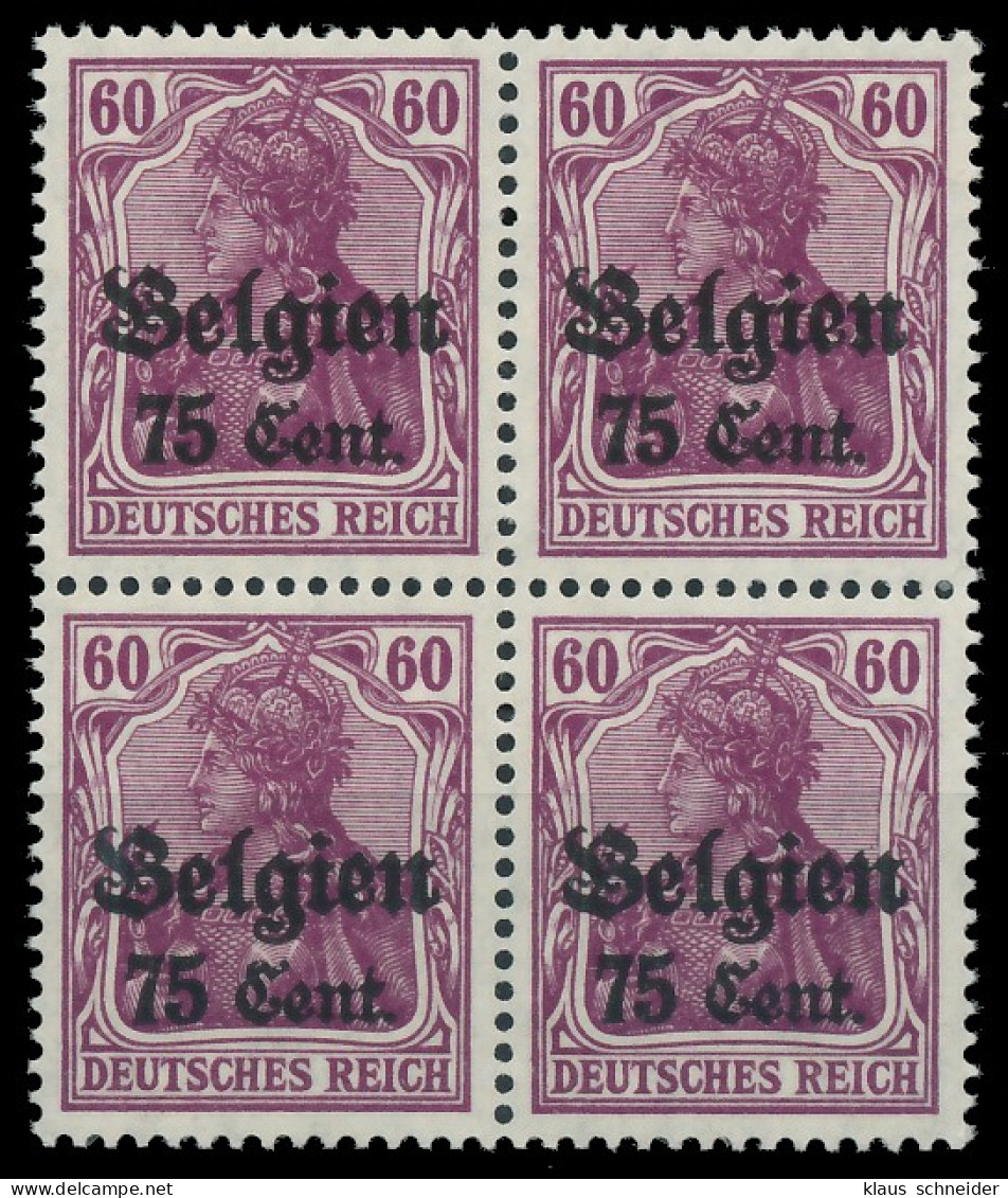 BES. 1WK LANDESPOST BELGIEN Nr 21b Postfrisch VIERERBLO X43B0E6 - Besetzungen 1914-18