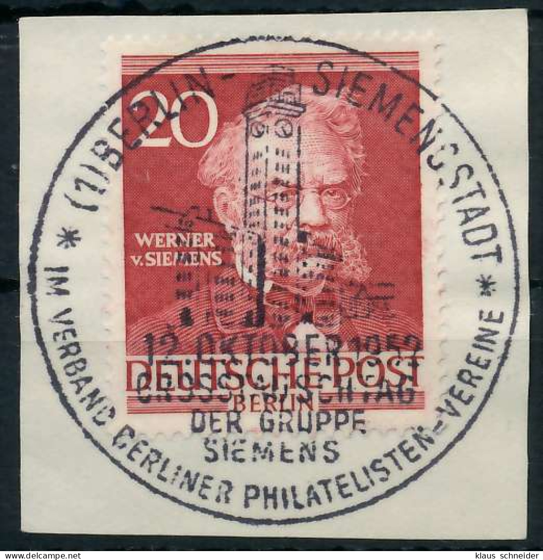 BERLIN 1952 Nr 97 ESST Zentrisch Gestempelt Briefstück X6422CA - Usados