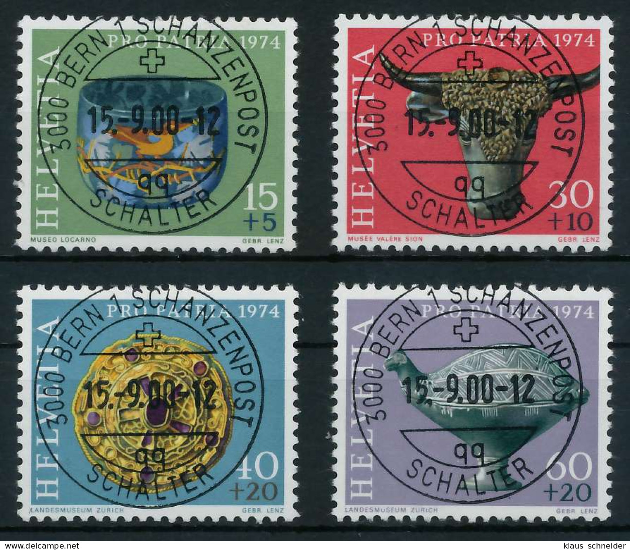 SCHWEIZ PRO PATRIA Nr 1031-1034 Zentrisch Gestempelt X6AA916 - Oblitérés